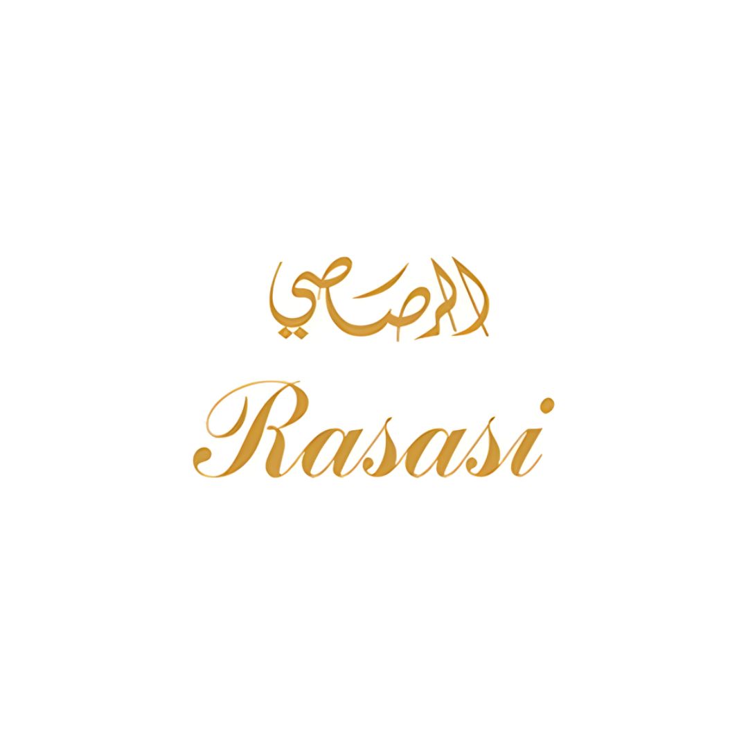 Rasasi brand logo, the Arabian perfume house behind Hawas Sapphire eau de parfum.